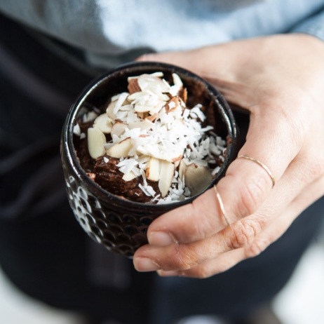 Avocado and banana carob mousse - Chef Whitney Aronoff | Starseed Kitchen