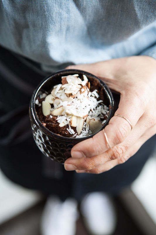 Avocado and banana carob mousse - Chef Whitney Aronoff | Starseed Kitchen