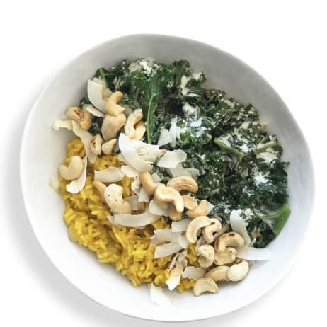 Coconut Kale Bowl with Anti-Inflammatory Turmeric Rice - Chef Whitney Aronoff | Starseed Kitchen