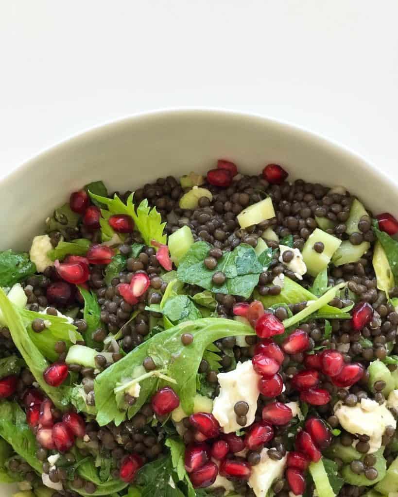 Black Lentil & Pomegranate Salad - Chef Whitney Aronoff | Starseed Kitchen