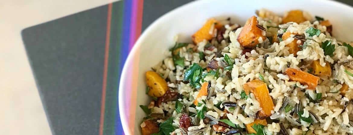 Wild Rice Pilaf with Roasted Butternut Squash - Chef Whitney Aronoff | Starseed Kitchen