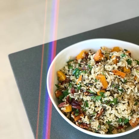 Wild Rice Pilaf with Roasted Butternut Squash - Chef Whitney Aronoff | Starseed Kitchen