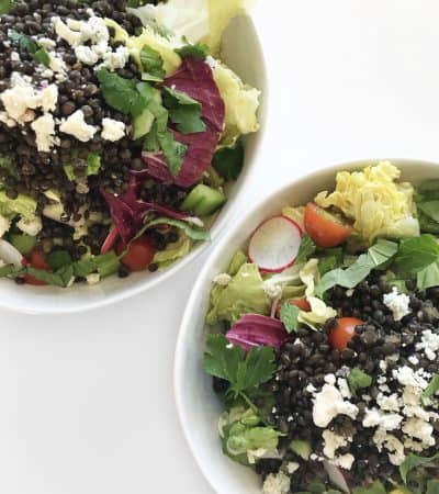 Butter Lettuce Salad with Black Lentils & Smoky Blue Cheese Dressing - Chef Whitney Aronoff | Starseed Kitchen