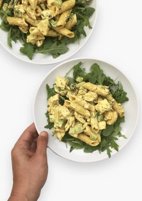 Healthy Recipe for Curry Chicken Pasta Salad - Chef Whitney Aronoff | Starseed Kitchen