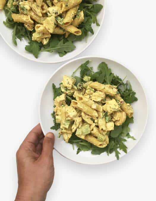 Healthy Recipe for Curry Chicken Pasta Salad - Chef Whitney Aronoff | Starseed Kitchen