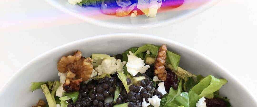 Black Beluga Lentils with Feta Salad for Lunch or Meal Prep