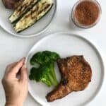 Healthy baked bone-in pork chop recipe