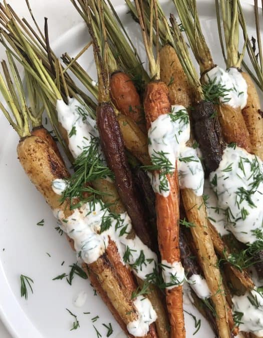 Baked Rainbow Colored Carrots with Starseed Kitchen 11 Magic Herbs & Spices