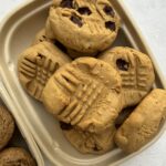 healthy peanut butter cookies with chocolate chips
