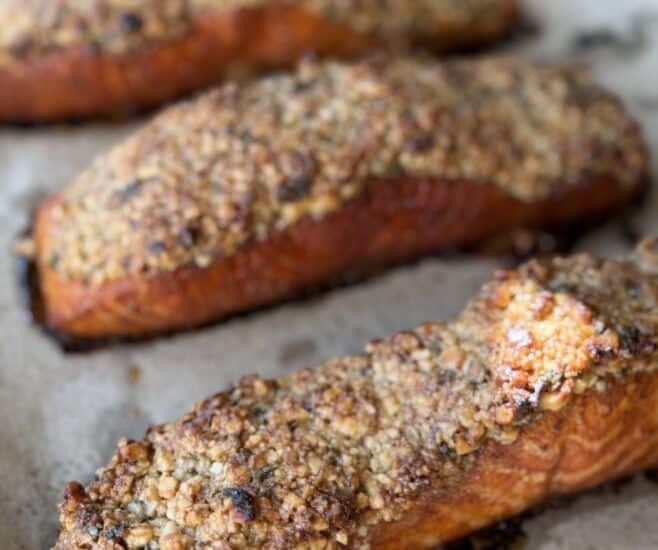 Walnut Maple Crusted Salmon Recipe