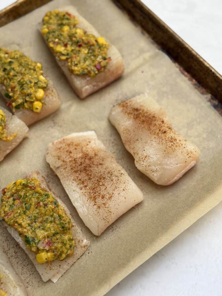 Corn crusted baked halibut recipe